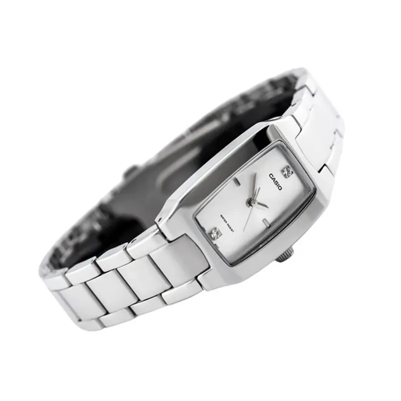 Casio Japan Quartz Silver Dial Silver-tone Ladies Watch- LTP-1165A-7C2DF